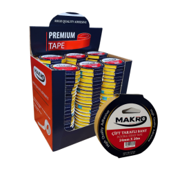 Premium 24mm X 20mt Çift Taraflı Filmik Bant 66 Adet