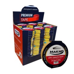 Premium 18mm X 20mt Çift Taraflı Filmik Bant